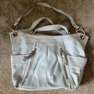 B. Makowsky Blue Leather Bag